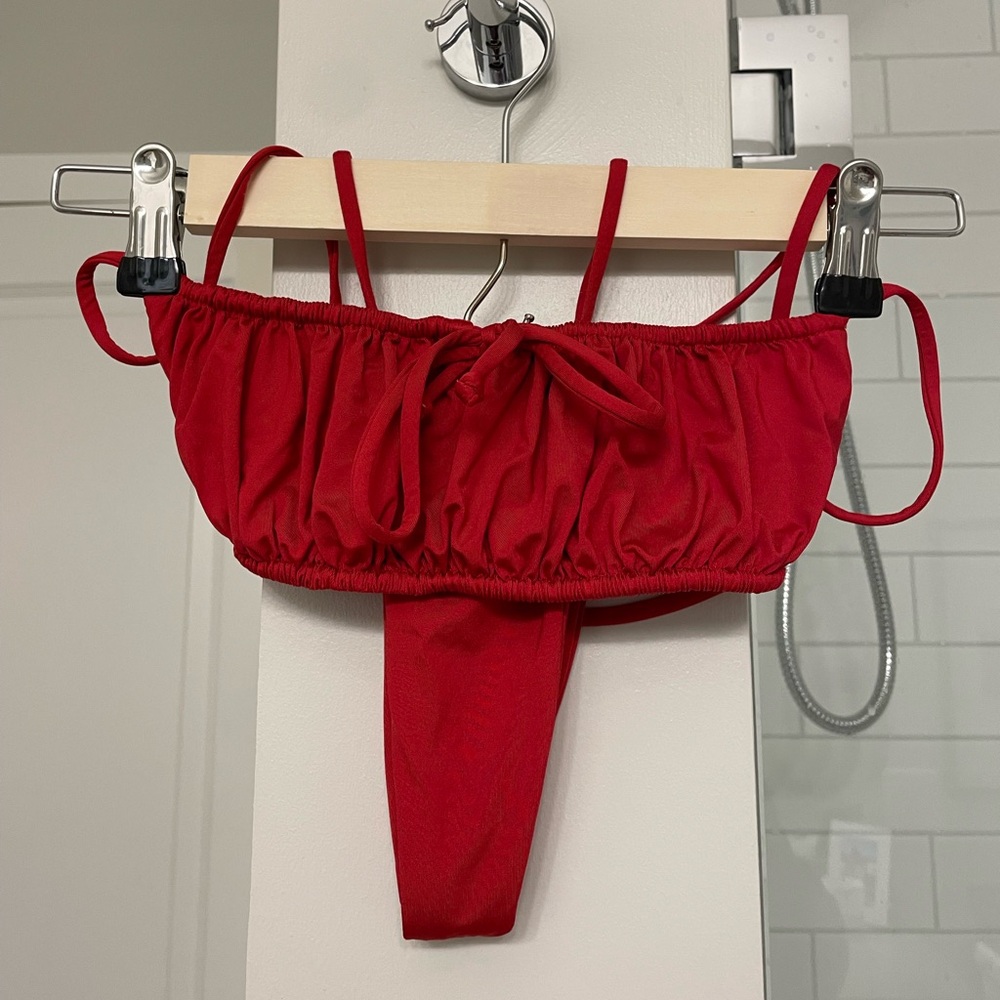 Frankie’s Bikinis Dreamy Set in Cherry